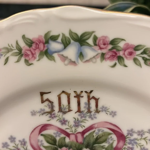 Norcrest Fine China 50th Anniversary Decorative Plate - Picture 3 of 8